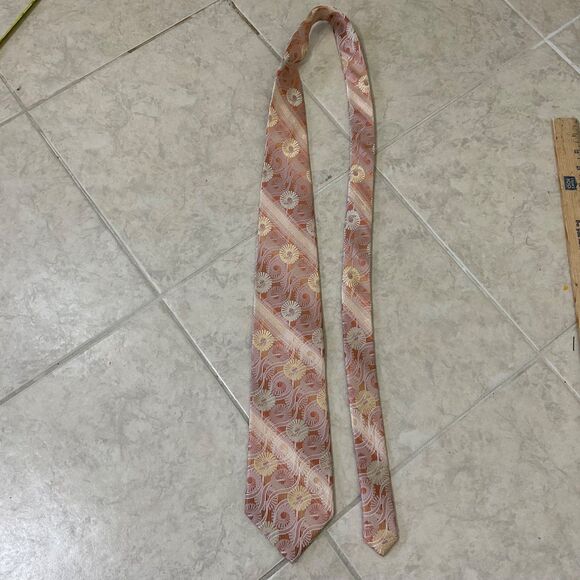 Vintage Emilio Ponti Roma Milano Hand Sewn 100% Silk Mod jacquard Necktie 59” - Picture 5 of 7